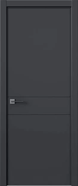 Межкомнатная дверь Tivoli И-2, цвет - Графитово-серая эмаль (RAL 7024), Без стекла (ДГ)
