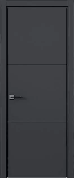 Межкомнатная дверь Tivoli В-2, цвет - Графитово-серая эмаль (RAL 7024), Без стекла (ДГ)